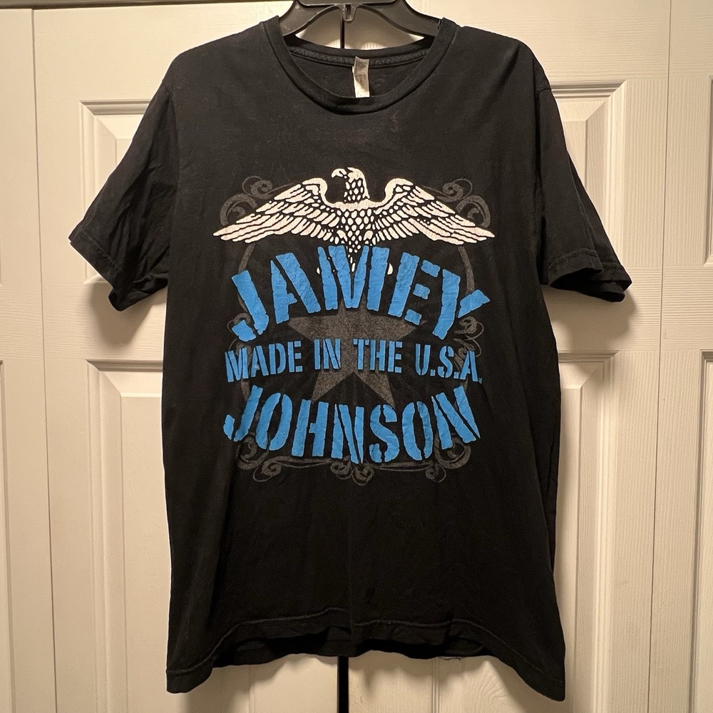 Jamey Johnson Made In The USA Country Tour 2012 Black Graphic TShirt Size Large